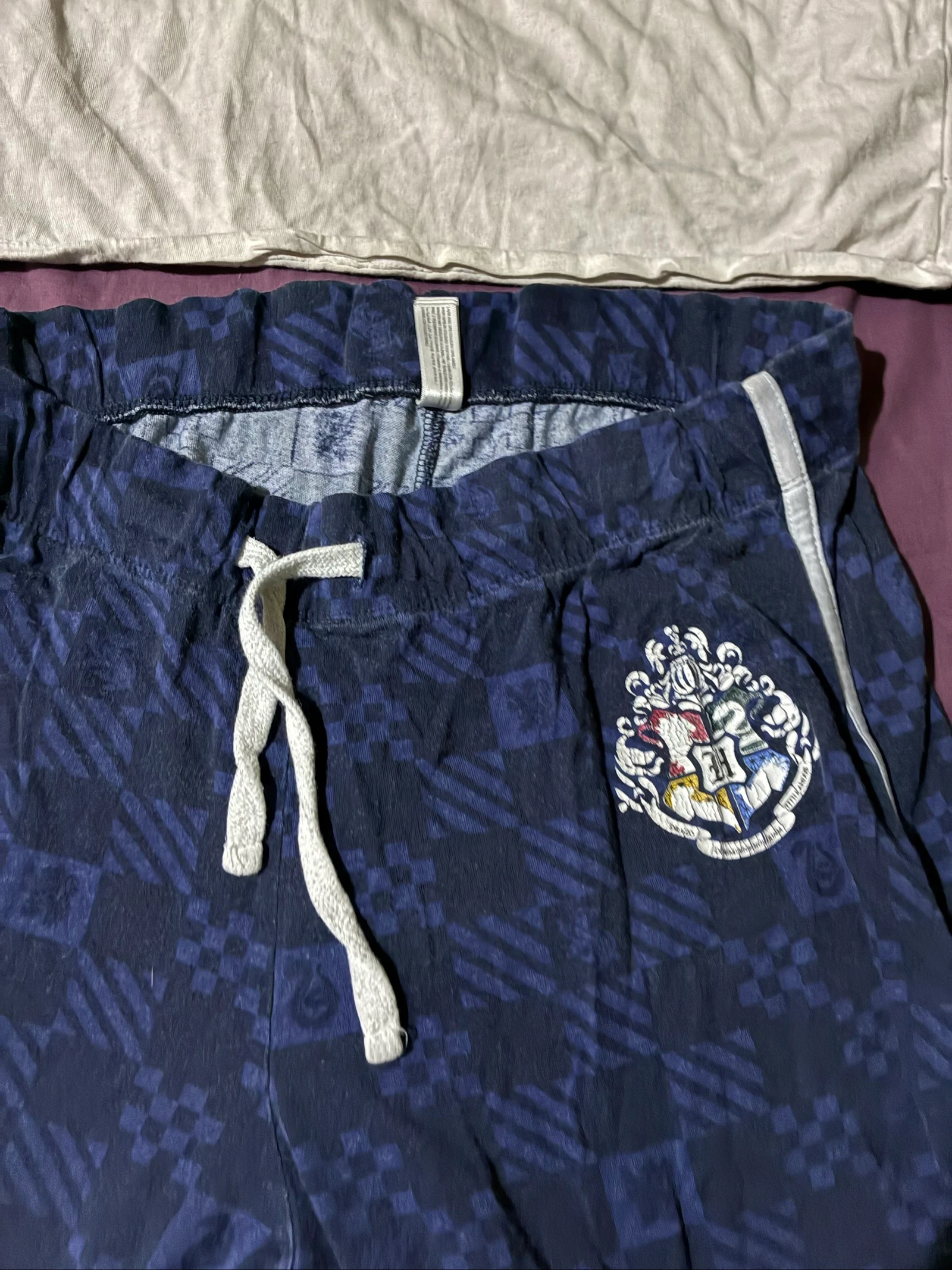 Pyjama Harry Potter Undiz femme – Ensemble blanc et bleu marine – Taille M – photo 5